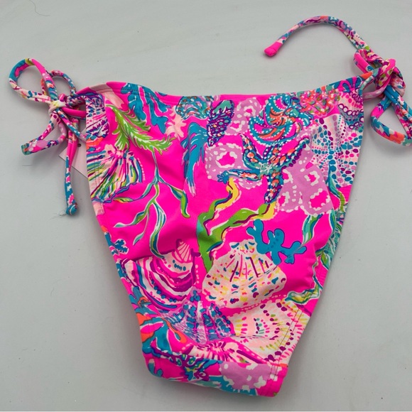 Lilly Pulitzer Bryon Bikini Bottom Pink Isle Shell Me Something Good Size 10 NEW - Picture 6 of 6